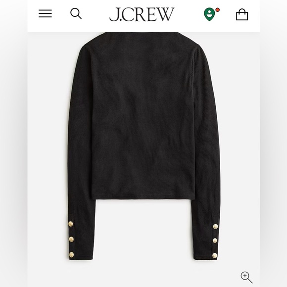 J. Crew Tops - NWT J.Crew Vintage Rib Split Neck T-Shirt with Buttons